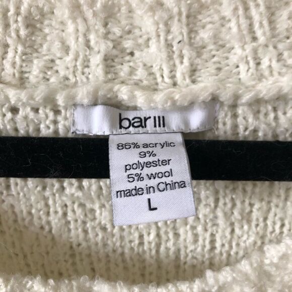 Nwt-Bar Iii Cream & Silver Ombré Sweater - Picture 4 of 5